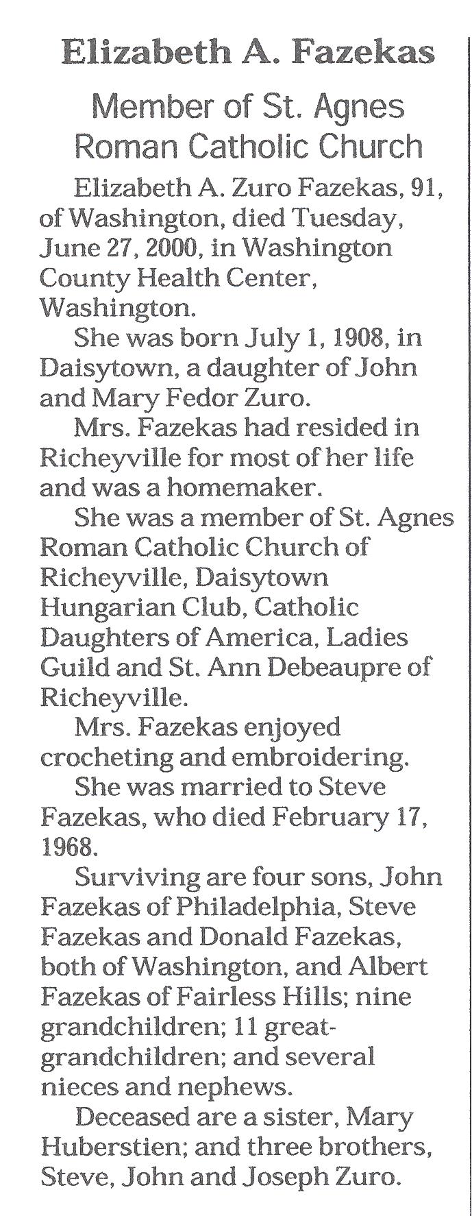Elizabeth A. Fazekas